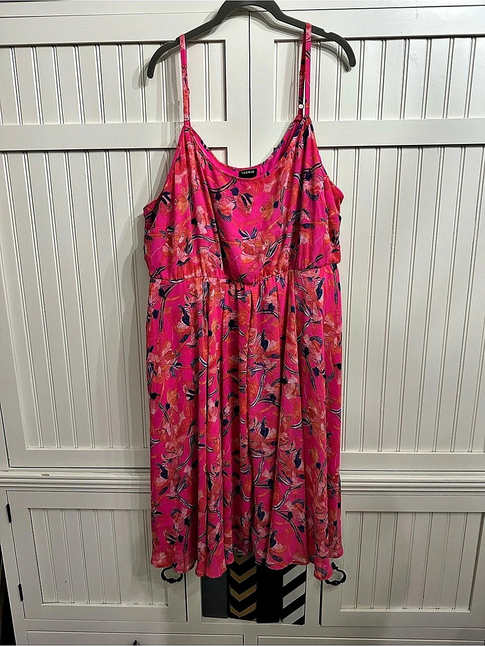 Torrid Floral Mini Dress in Pink Size 4X